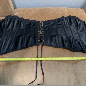 Black Satin English Corset: Never worn and NWT